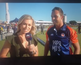 Jake Ryan featuring on SkyTV for all is work for female cricket