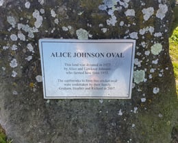AJO - Plark on the edge of the Alice Johnson Oval